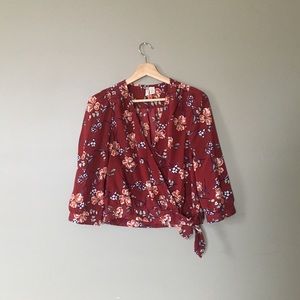 Japna Floral Wrap Blouse